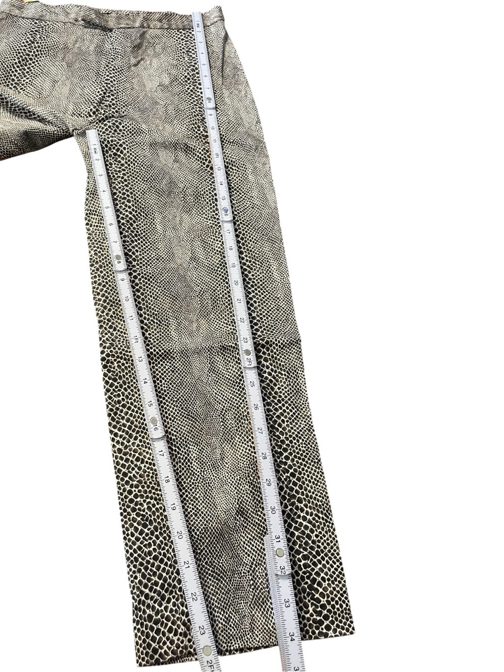 Vertigo Paris Snake Print Wide Leg Pants Women’s US 6 Made in France - Picture 3 of 7